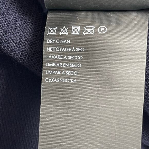 Club Monaco Sweater Top Womens Small Wool Blend Navy Twofer Layered Blouse - Picture 12 of 16